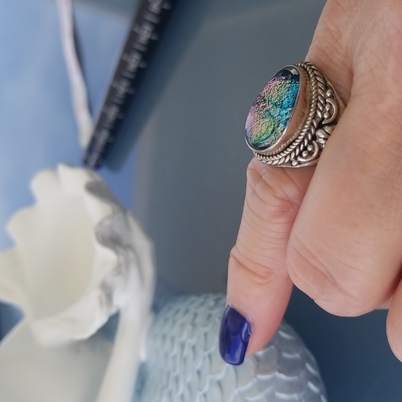 Sterling Silver Ring sz 7 - Picture 7 of 7